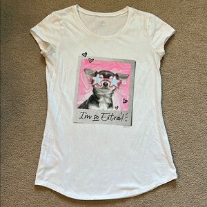 Justice White Dog Graphic T-Shirt